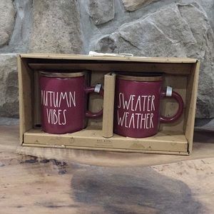 Rae Dunn AUTUMN VIBES / SWEATER WEATHER Mug Set